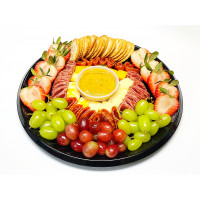 Deluxe Cubed Cheese, Meat & Fruit Platter